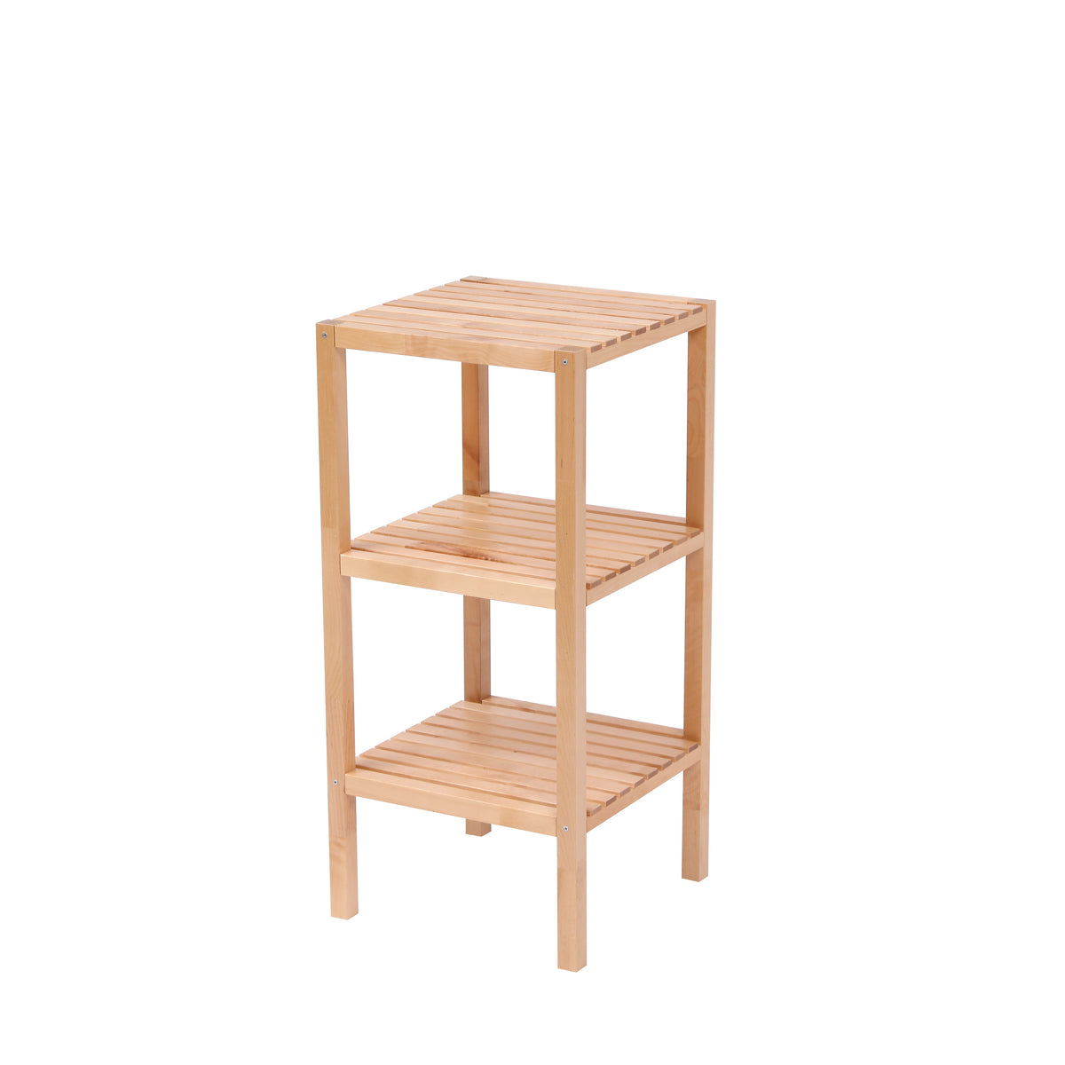 3-Tier Birch Bathroom Shelf, Narrow Shelving Unit, Multifunctional Storage Rack, Corner Rack, for Kitchen, Living Room