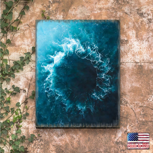 Ocean Art Wooden Wall Art by Nature Wonders - Nature Wildlife Decor - 95392B