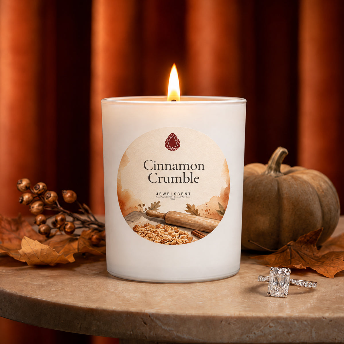 Cinnamon Crumble 10oz Mystery Jewelry Candle