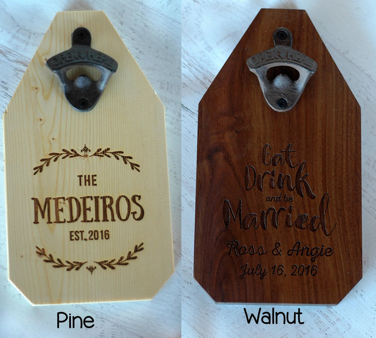 Garage Bottle Opener Wood Sign - Rustic Boyfriend Gift - What happens in the garage stays in the garage