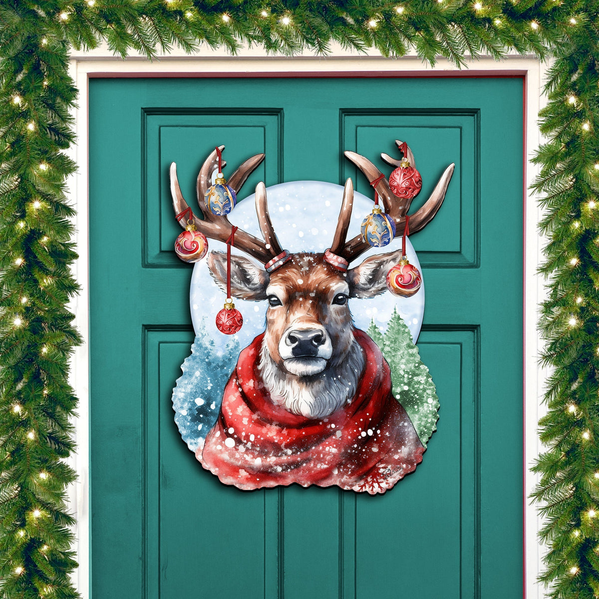 Christmas Mood Holiday Door Decor  by G. Debrekht - Christmas Decor - 8611034H