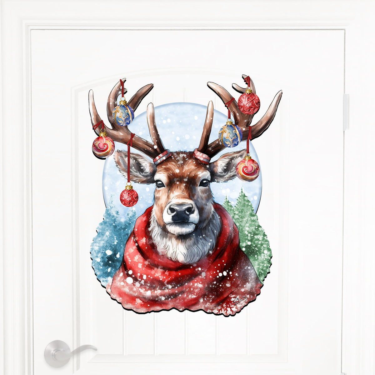 Christmas Mood Holiday Door Decor  by G. Debrekht - Christmas Decor - 8611034H