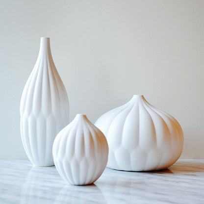 Large Textured Porcelain Vase
