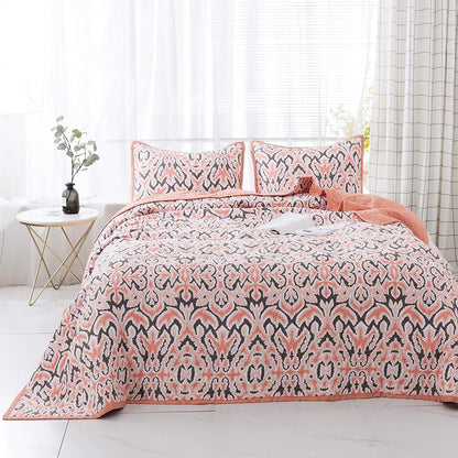 Kasentex Reversible Lightweight Cotton Floral Bedding Set Twin/Queen/King - Comfortable Home Bedding