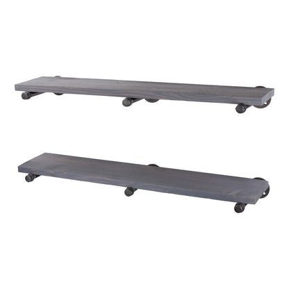 RESTORE Riverstone Grey 36 in. Shelves with Straight Brackets