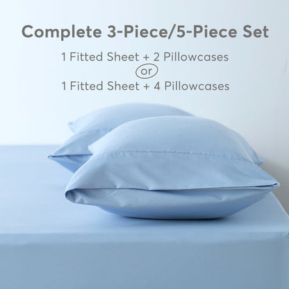 Kasentex Lightweight Sheet Set Twin/Full/Queen/King - Breathable Deep Pocket Bed Sheets with Pillowcases