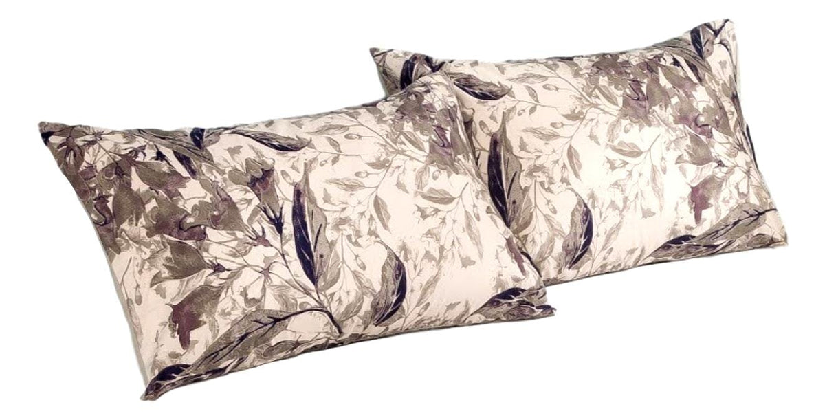 Tache Microfiber Abstract Wispy Leaf Taupe Grey Pillowcase (JHW-843)