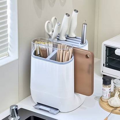 Countertop Utensil Organizer with Chopping Board Stand