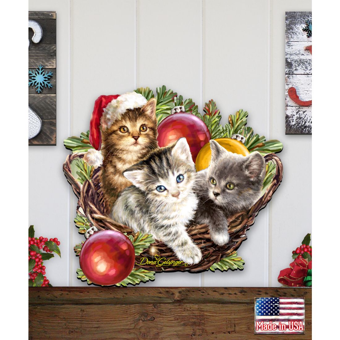 Christmas Wreath Holiday Door Decor by D. Gelsinger - Christmas Decor - 8461027-1H-1607
