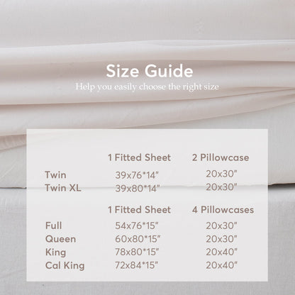 Kasentex Lightweight Sheet Set Twin/Full/Queen/King - Breathable Deep Pocket Bed Sheets with Pillowcases