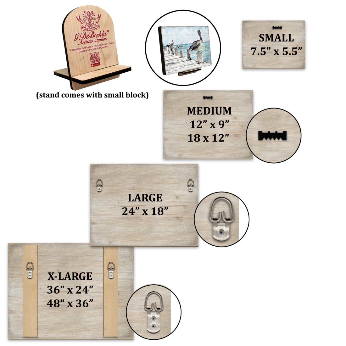 Ocean Art Wooden Wall Art by Nature Wonders - Nature Wildlife Decor  - 95392B