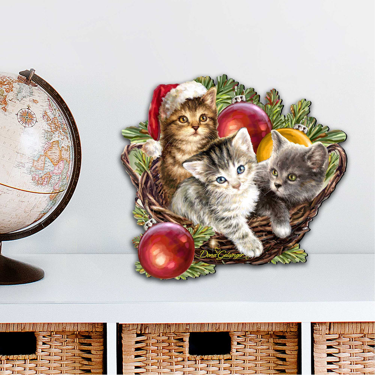 Christmas Wreath Holiday Door Decor by D. Gelsinger - Christmas Decor - 8461027-1H-1607