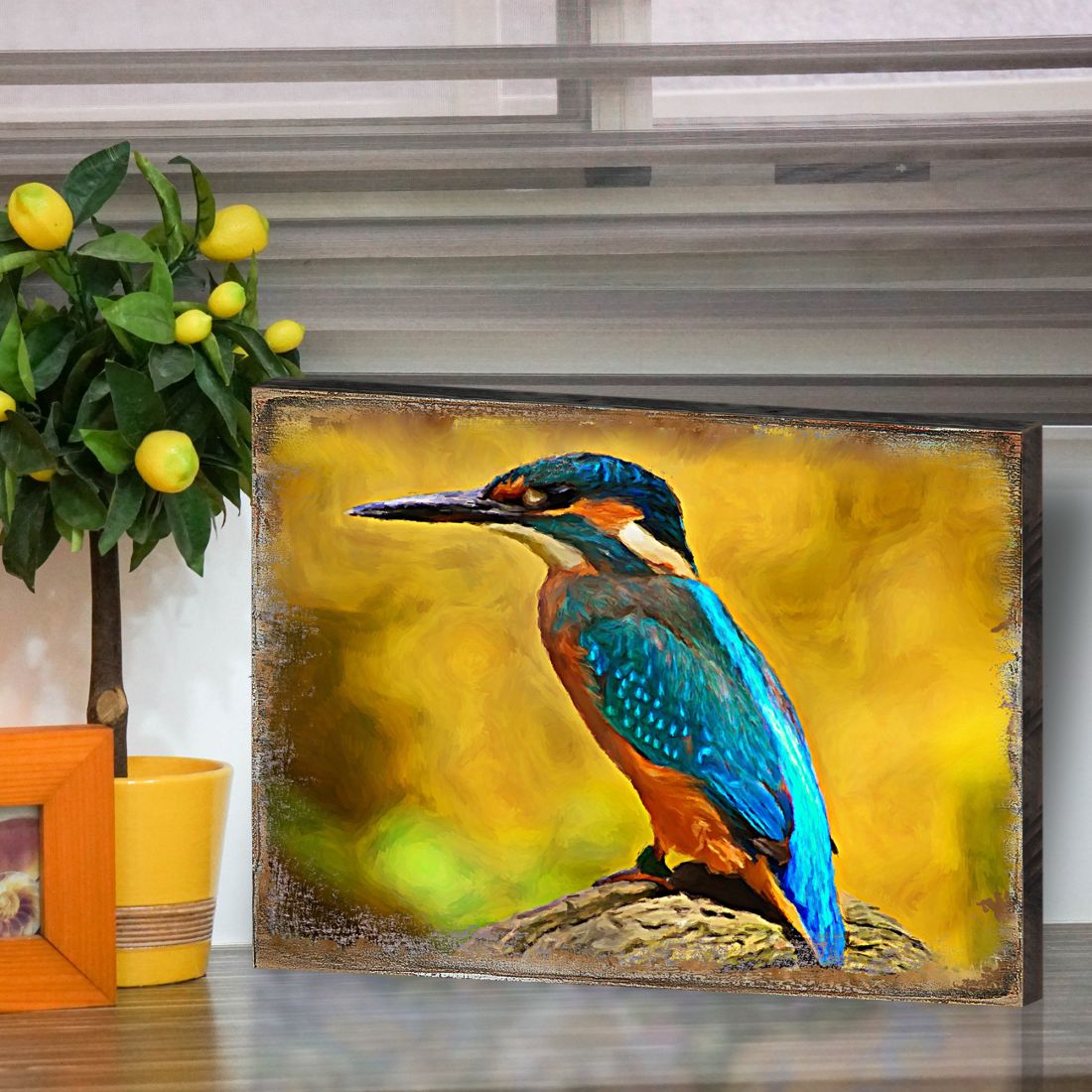 Alyra Bird Art Wooden Wall Art by Nature Wonders - Nature Wildlife Decor  - 95298B
