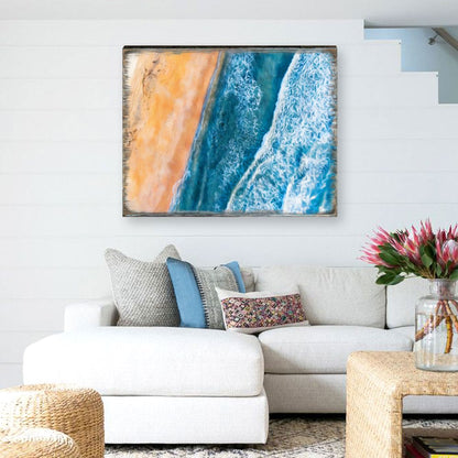 Ocean Shore Art Wooden Wall Art by Nature Wonders - Nature Wildlife Decor  - 95399B