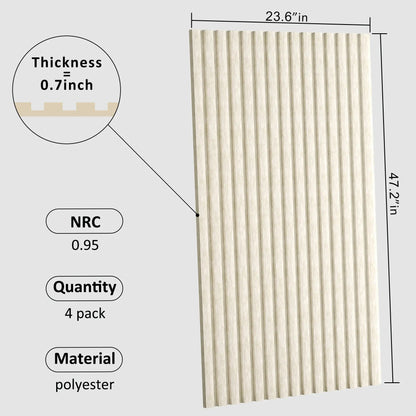 Acoustical 100% Polyester Wall Panel, 48x24x0.7 Sound Proof Wall Panels