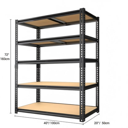 Heavy Duty Metal Garage Shelving Rack 2000lbs 4/5/6-Tier Steel Shelf 60"/72"/84"