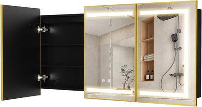 HAUSVITA  Lighted Bathroom Medicine Cabinet with Mirror