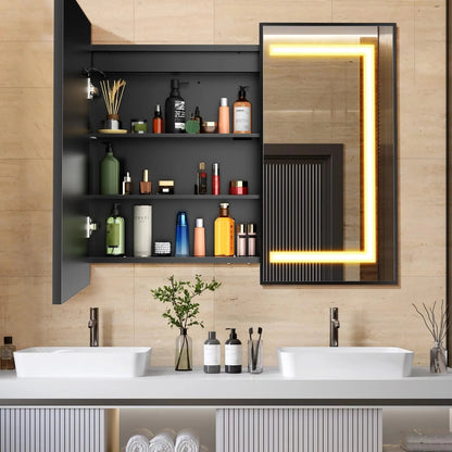 HAUSVITA  Lighted Bathroom Medicine Cabinet with Mirror
