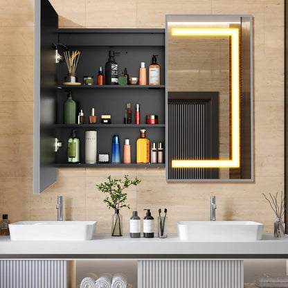 HAUSVITA  Lighted Bathroom Medicine Cabinet with Mirror