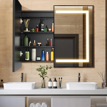 HAUSVITA  Lighted Bathroom Medicine Cabinet with Mirror