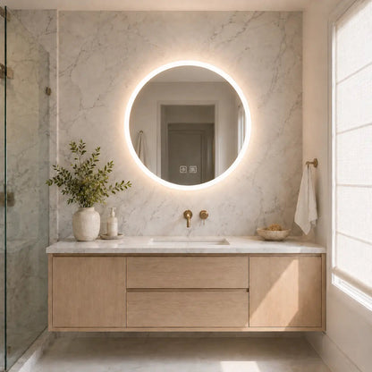 HAUSVITA  Round Edge  Glow LED Bathroom Mirror