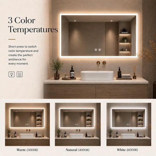 HAUSVITA  Standard Edge  Glow LED Bathroom Mirror