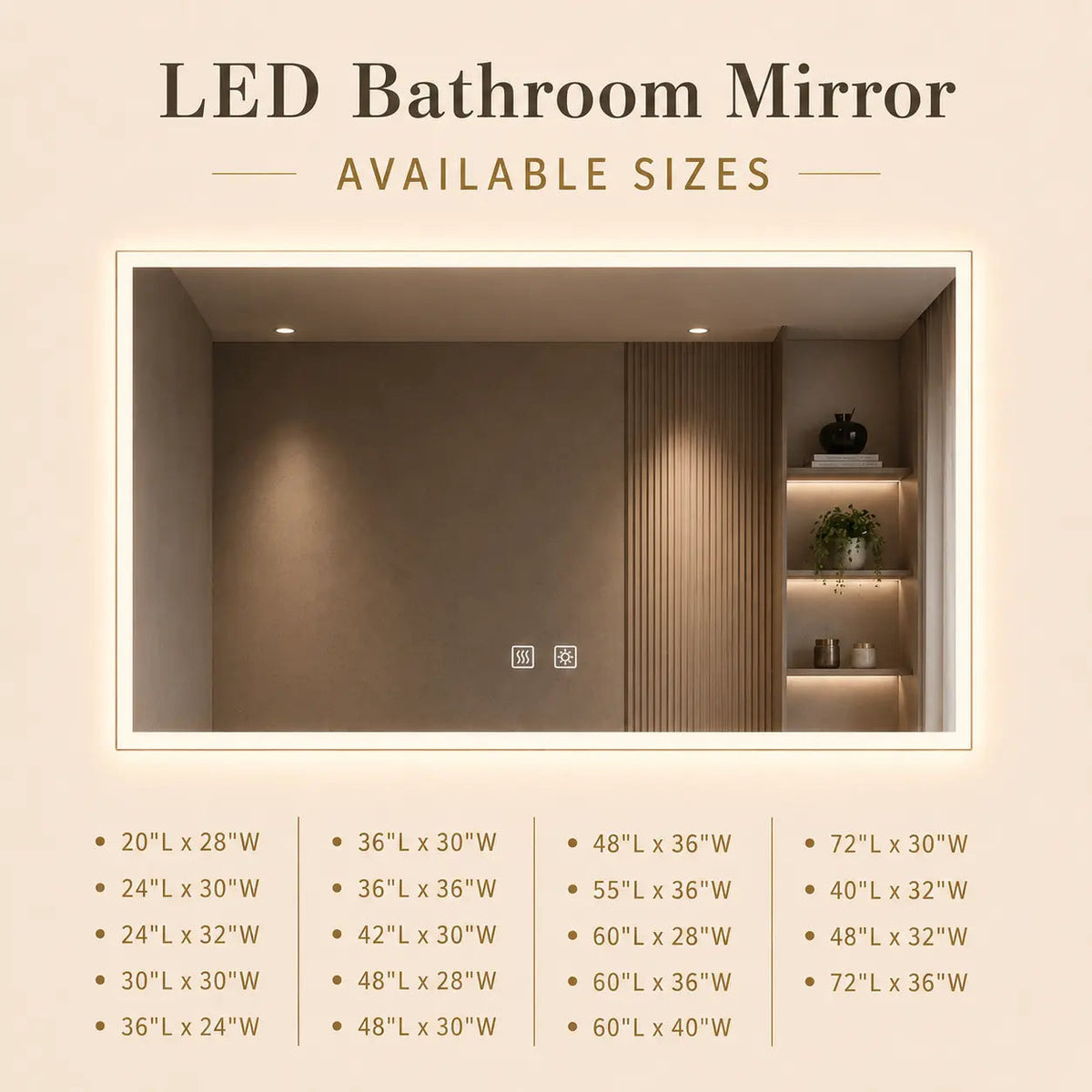 HAUSVITA  Standard Edge  Glow LED Bathroom Mirror