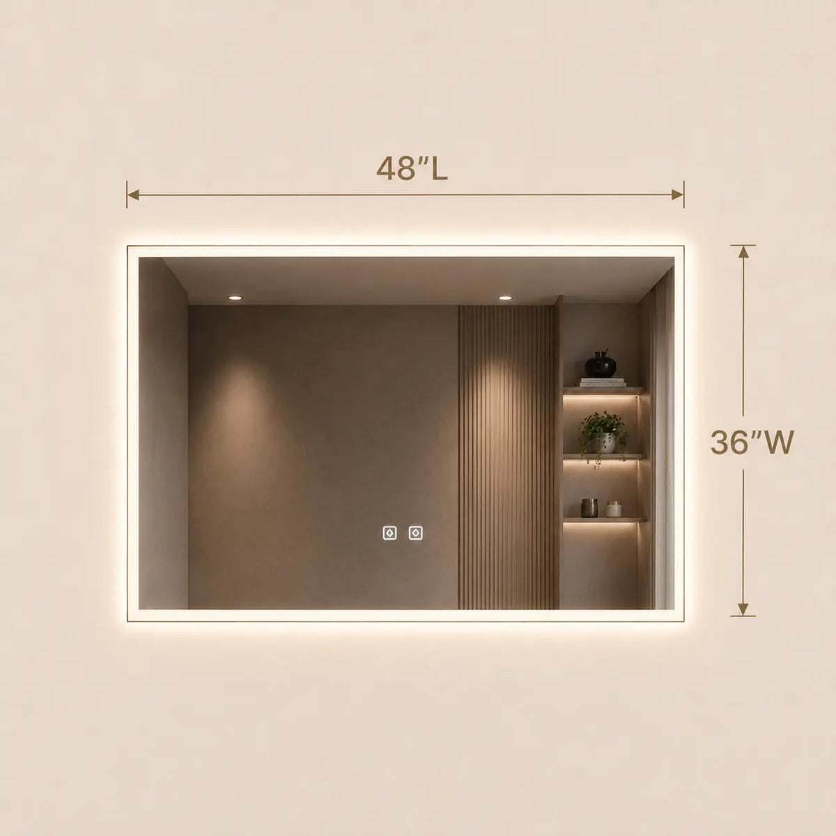 HAUSVITA  Standard Edge  Glow LED Bathroom Mirror