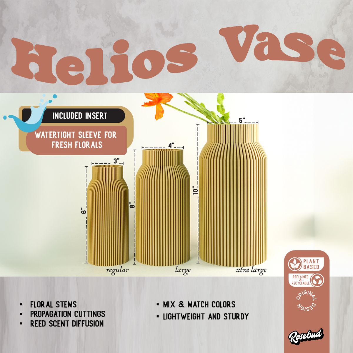 Helios Fresh Floral Vase