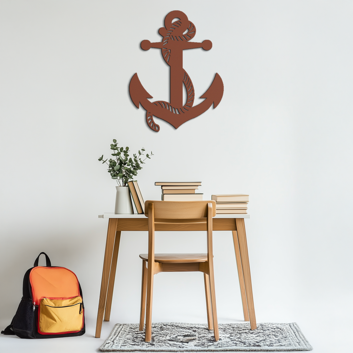 Nautical Anchor Metal Wall Art - Steel Wall Decor for Home and Office - KAF044