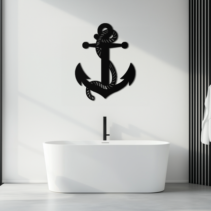 Nautical Anchor Metal Wall Art - Steel Wall Decor for Home and Office - KAF044