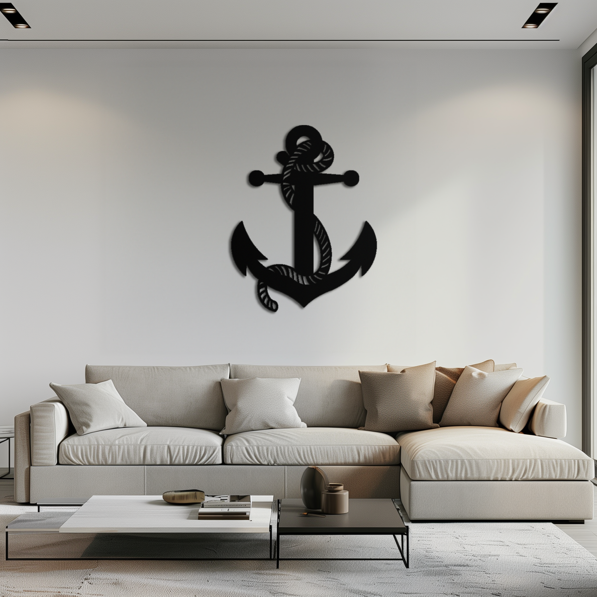 Nautical Anchor Metal Wall Art - Steel Wall Decor for Home and Office - KAF044