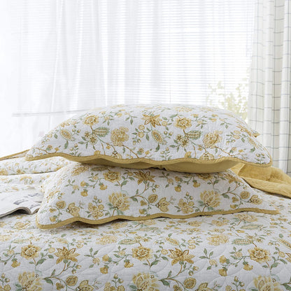 Kasentex Reversible Lightweight Cotton Floral Bedding Set Twin/Queen/King - Comfortable Home Bedding