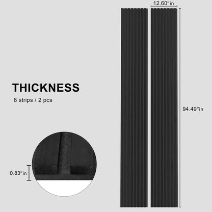 Luxury Black Acoustic Solid Wood Wall Panels ( 2 Panels Per Box）