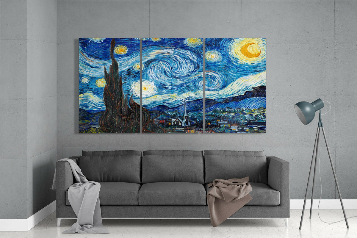 Van Gogh: The Starry Night Mega Glass Wall Art