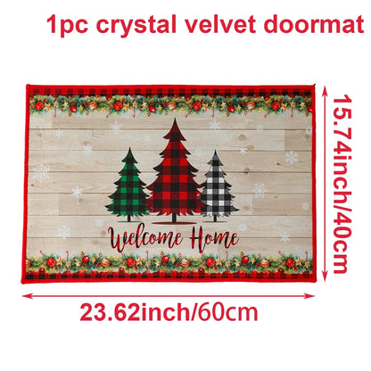 Christmas Door Mat Santa Claus Outdoor Carpet Merry Christmas Decorations For Home 2025 Navidad Xmas Ornament New Year 2026