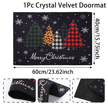 Christmas Floor Mat Outdoor Carpet Christmas Decor for Home 2025 Navidad Natal Santa Claus Door Mat Xmas Ornament New Year 2026