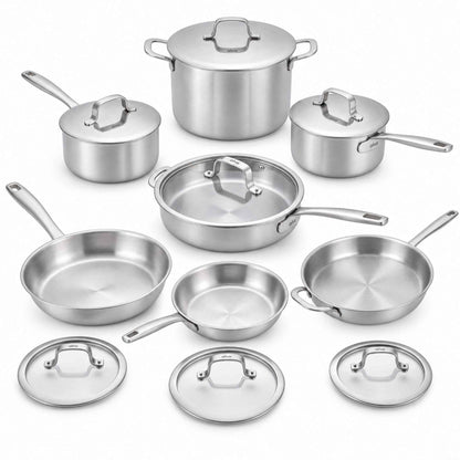 5-Ply Stainless Cookware Set, 14-Piece