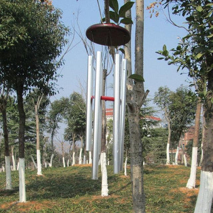 Antique Amazing Grace Wind Chimes Outdoor Large Deep Tone Resonant 6 Memorial Tube Copper Wind Chimes Chapel Bells Wind-chimes Hanging Home Decoration Elegant Chime Soothing Rich Tone for Mom Decent Gift For Housewarming & Christmas