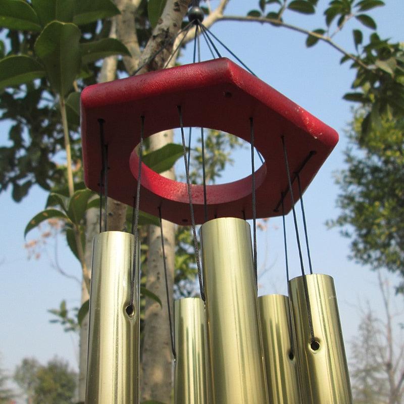 Antique Amazing Grace Wind Chimes Outdoor Large Deep Tone Resonant 6 Memorial Tube Copper Wind Chimes Chapel Bells Wind-chimes Hanging Home Decoration Elegant Chime Soothing Rich Tone for Mom Decent Gift For Housewarming & Christmas