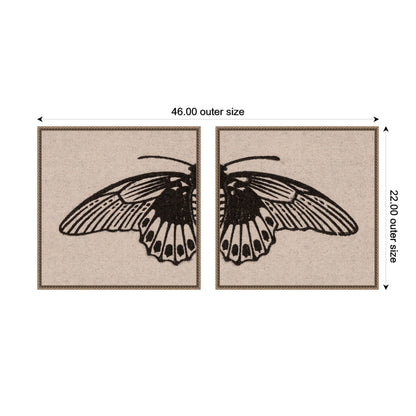 Vlinder 1901 Julie de Graag No. 1 & No. 2 2 Piece Framed Canvas Wall Art Set by Nostalgia Prints