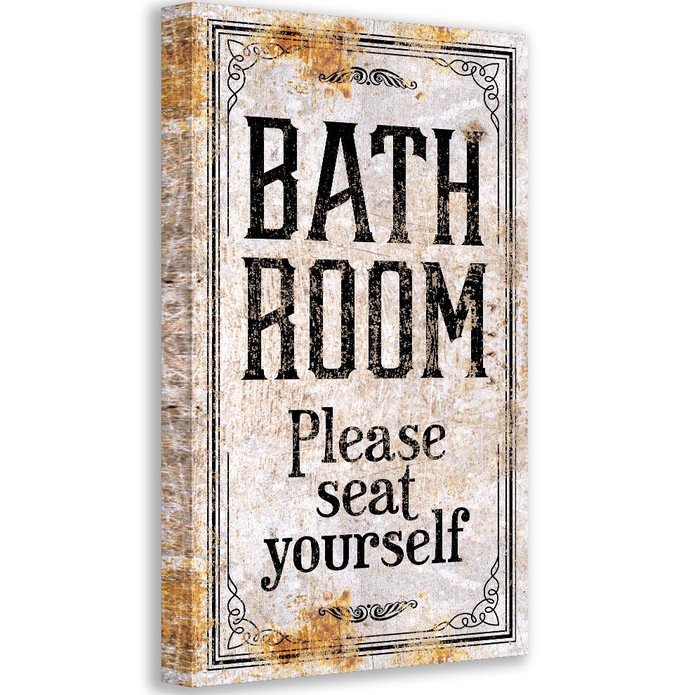 Bathroom Seat Yourself - Canvas