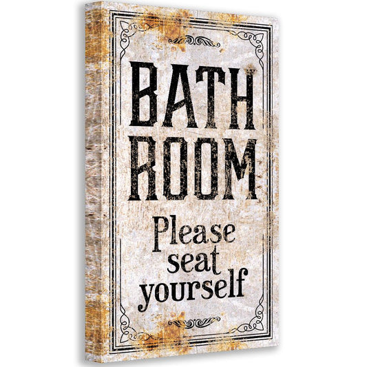 Bathroom Seat Yourself - Canvas