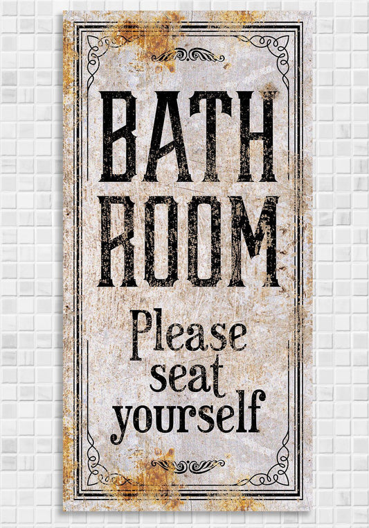 Bathroom Seat Yourself - Canvas