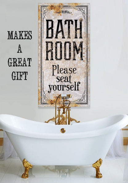 Bathroom Seat Yourself - Canvas