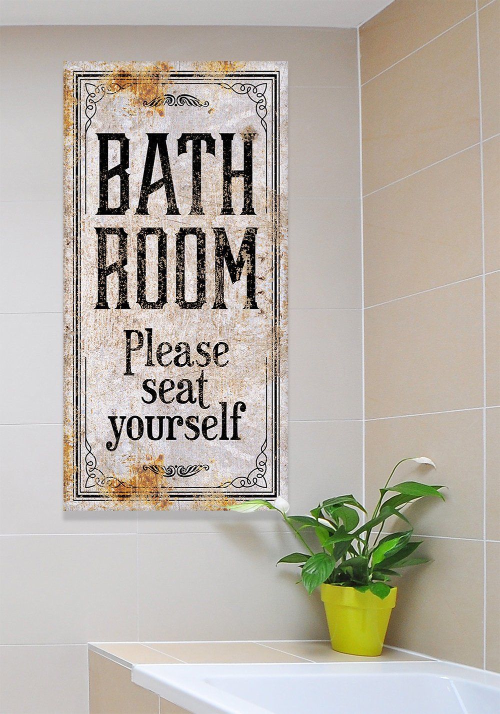 Bathroom Seat Yourself - Canvas