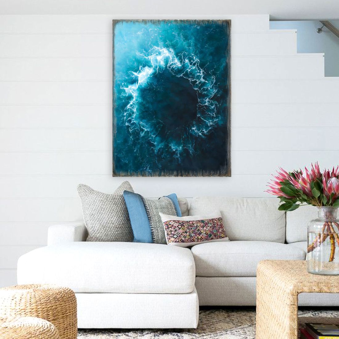 Ocean Art Wooden Wall Art by Nature Wonders - Nature Wildlife Decor  - 95392B