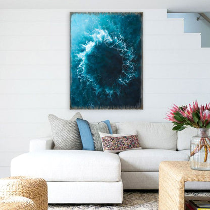 Ocean Art Wooden Wall Art by Nature Wonders - Nature Wildlife Decor  - 95392B