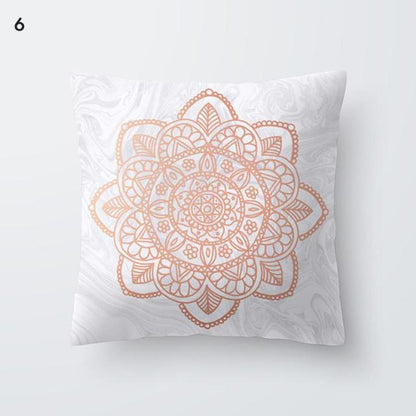 Beautiful Gold Print Pillow Cover Home Cotton Modern Decorative Pillowcase Gold Cushion Cases Decorative Cushions For Sofa Seat Covers Pillow Case
