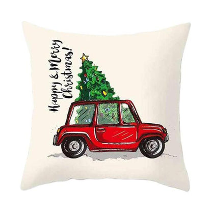Beautiful Snowflake In Red Merry Christmas Gifts Xmas Cushion Cover Case Decorations Winter Holiday Party Pillow Zipper Pillowcase For Sofa Home Office Living Room Car